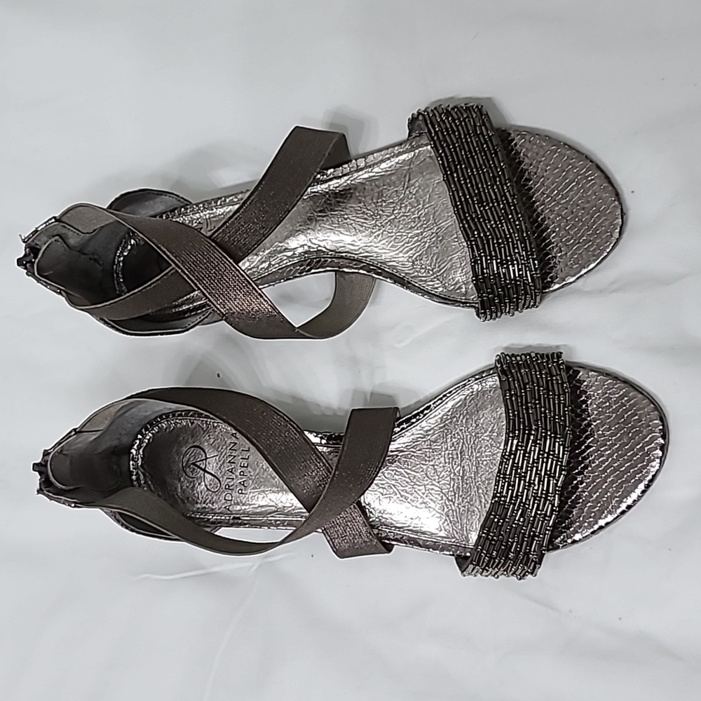 Adrianna Papel | Teagan Gunmetal Desert Heels Sz.7.5